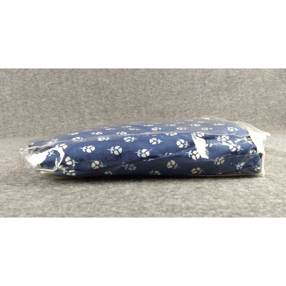 Ralph Lauren Cote‎ D'Azur Twin Bedskirt Indigo Blue Floral 100% Cotton USA NEW
